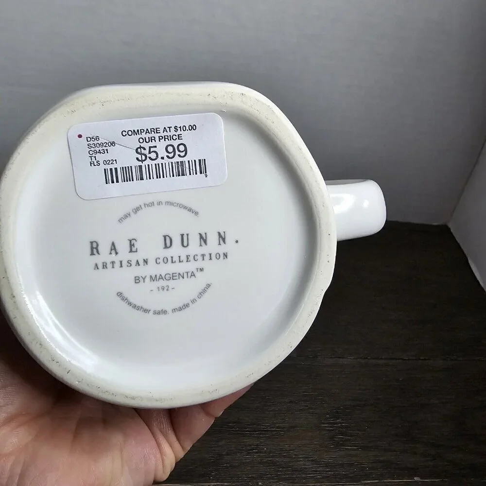 NWT Rae Dunn Artisan Egg Hunting Easter Mug Blue Interior 2021 Magenta